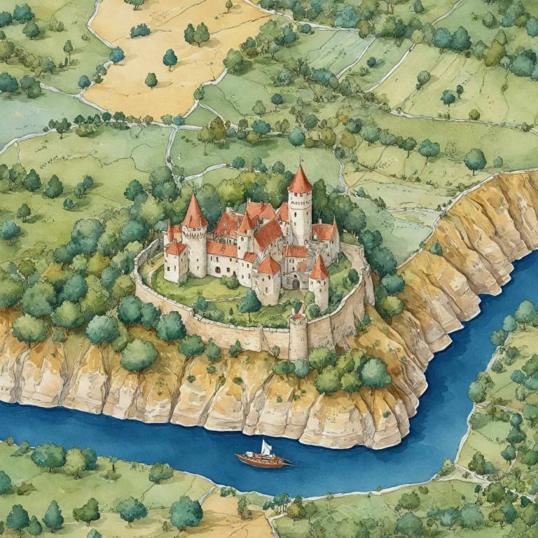 An elegant map of the Dordogne region for luxury stays in Nouvelle Aquitaine